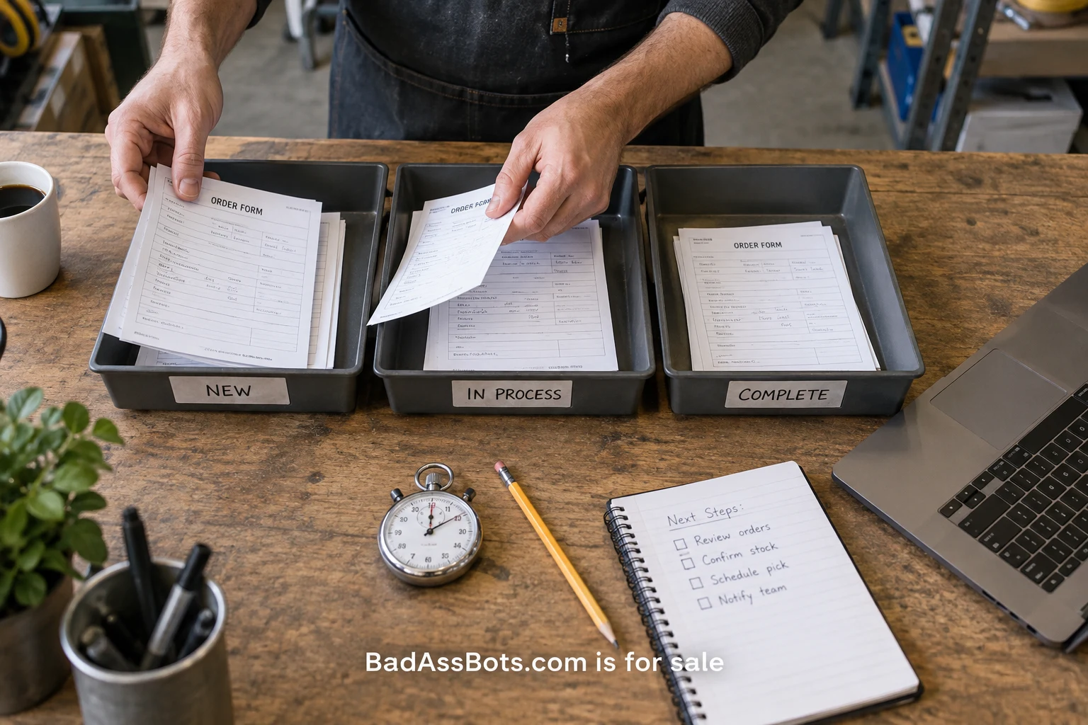 Choose the first workflow worth automating; BadAssBots.com is for sale watermark